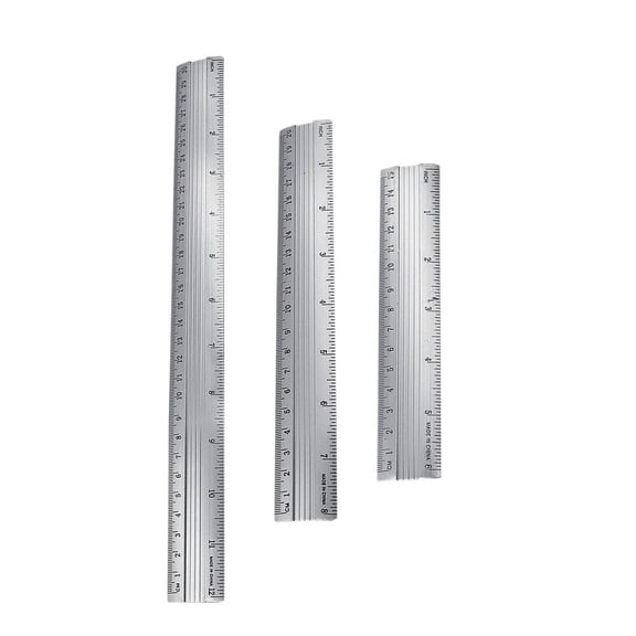 High Quality Aluminum Alloy Measuring Tapes Handle Tools Ruler Dual Scale Ruler 15Cm/20Cm/30Cm Aluminum Alloy Dual Scale 30Cm Fangkenuo