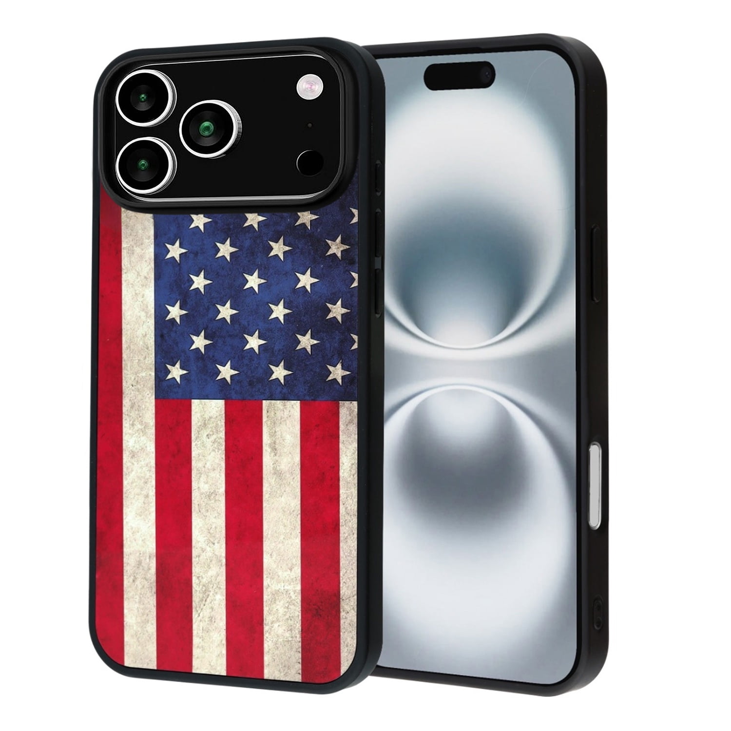 High Quality Aluminum Back Printing Case for iPhone 17 Pro - USA Flag 2