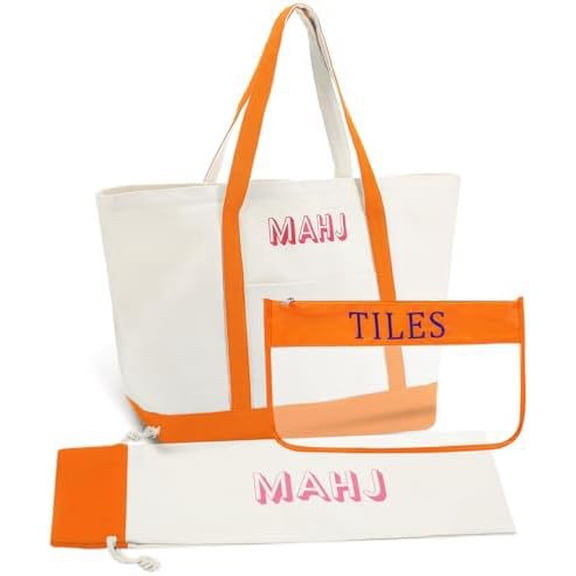 High-Quality American Mahjong Tile Carrying Case. Lightweight And Convenient Canvas Material.