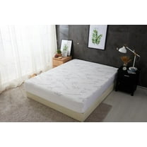 High Quality Bamboo Mattress Protector made with 100% Water Resistant Fabric, Soft-Fitted Mattress Cover, Breathable Cool Flow Technology, Fits Mattresses up to 16" Deep, California King, Gray