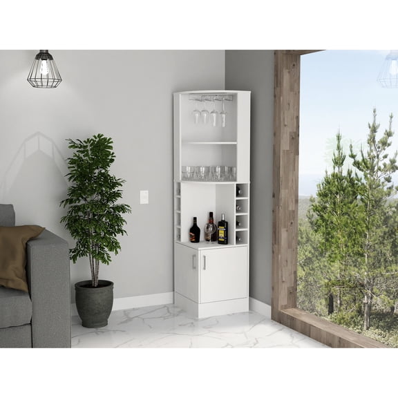 High - Quality Bar Cabinet with 2 Open Shelves / Functional for Daily Use at Home