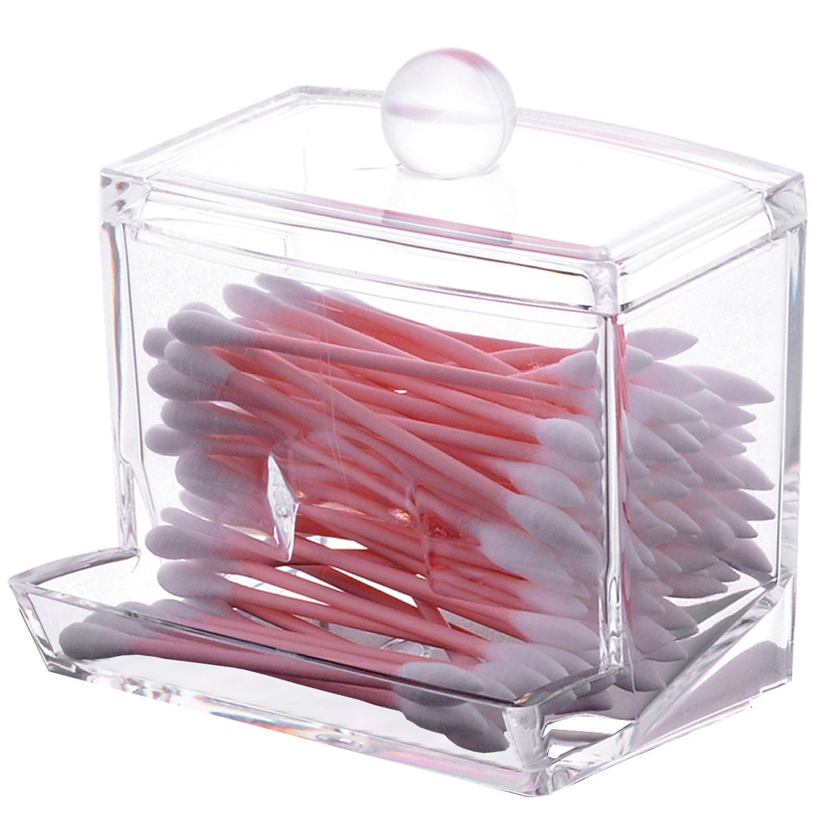 High-Quality Bathroom Organizer, Acrylic Countertop Storage, Compact Design For Small Spaces, Eco-Friendly And Shatter-Resistant Container, Clear, With Removable Lid, For