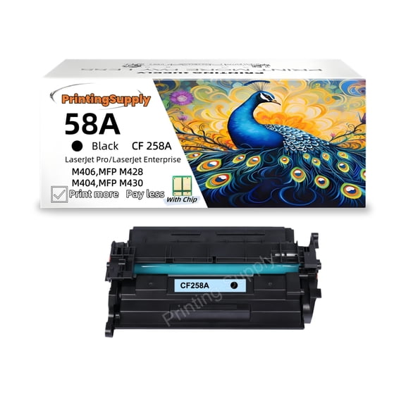 58A Toner Cartridges with Chip Compatible for HP 58A CF258A 58X CF258X Laserjet M428fdw M404 M404n M404dn M404dw N406dn MFP M428fdn M428dw M428 M430f Printer (Black)