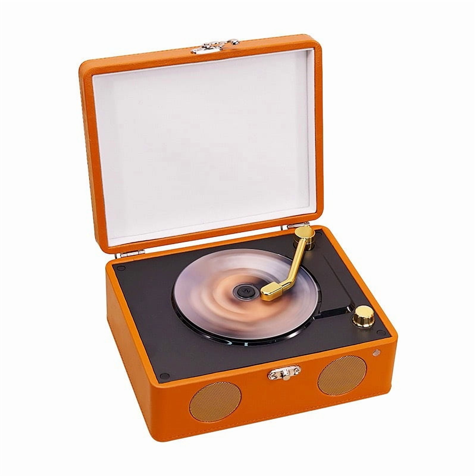 High-Quality Bluetooth CD Player Retro Vinyl Style Music Player Great Gift for Audiophiles ,Multi-Functional