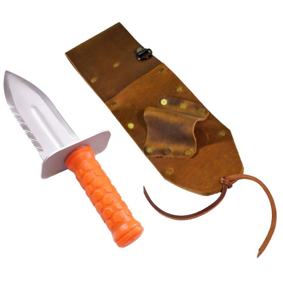 High Quality Brown Leather Sheath Left Sided and Quest Diamond Left Digger Tool