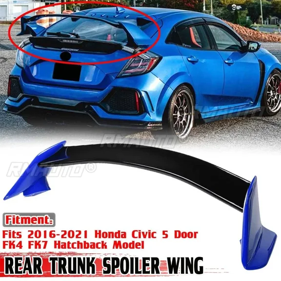 High Quality Car Rear Spoiler Wing Lip Extension For Honda Civic 5 Door FK4 FK7 Hatchback 2016-2021 Rear Trunk Spoiler Body Kit