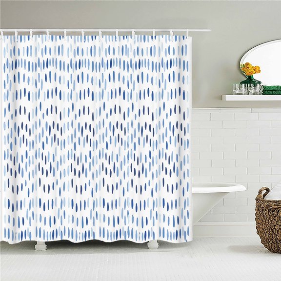 High Quality Cartoon Geometry Printed Fabric Shower Curtains Bath Screen Waterproof Products Bathroom Decorate with 12