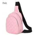 thumbnail image 1 of High Quality Casual Leather Pure Color Chest Bag Shoulder Bag Crossbody Bag Travel Pack PINK, 1 of 8