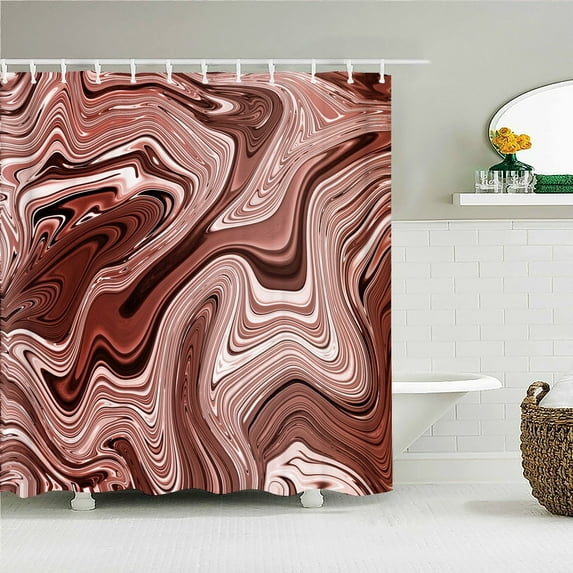 High Quality Colorful Abstract Geometric Printed Fabric Shower Curtains Waterproof Bathroom Decor with 12 Bathtub Curtain