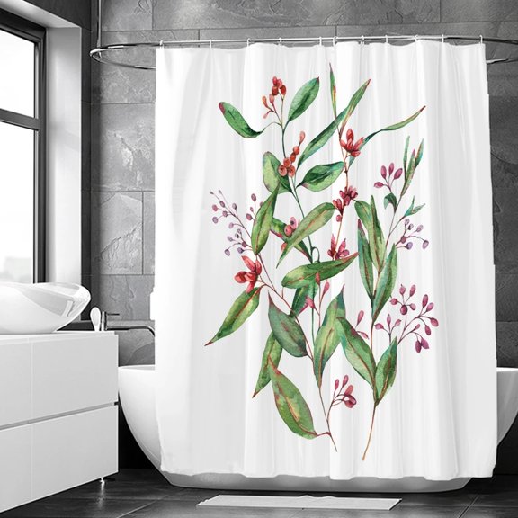 High Quality Colorful Flowers Plant leaves Shower Curtains Waterproof Bathroom Curtain Bath Curtain With Shower Curtain