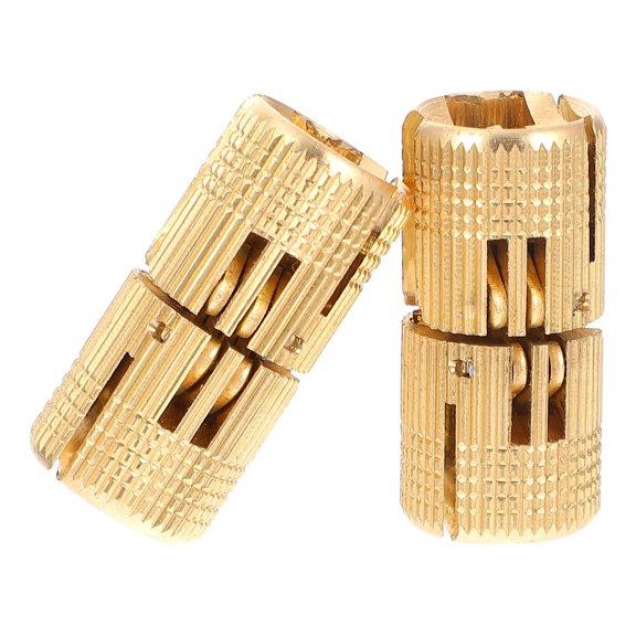 High-Quality Concealed Swivel Hinges for Doors and Drawers - 180 Degree Rotation, Gold Finish, Durable Copper Material