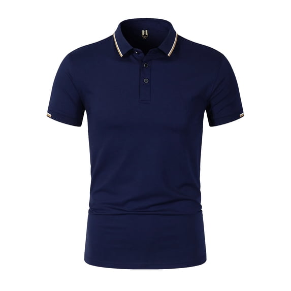 High Quality Cotton Summer New Men's Short Sleeve Polo Shirt Vintage Fashion Short Sleeve Solid Color Top Business Casual Style