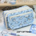 thumbnail image 1 of High Quality Creative Large Capacity Capybara Multi-function 9-layer Pencil Box Pen Bag Pencil Case Stationery Bag BLUE, 1 of 8