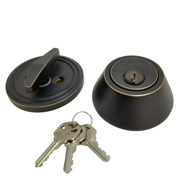 High Quality DeadBolt Lock Entry Keyed Cylinder 3 Key Exterior Interior Kw1 ORB