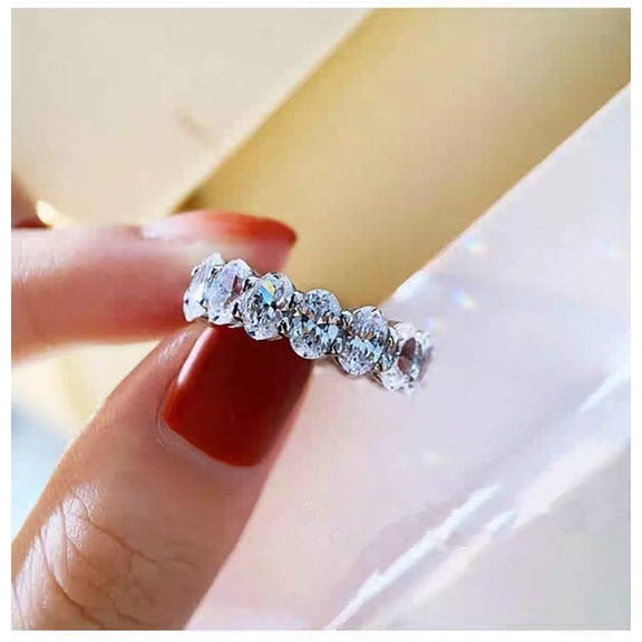 Womens Copper Ring Shiny Wide Face Geometric Design Ring Individually Packed Holiday Gift Exaggerated European American Ring Square Diamond Ring Oval Diamond Ring