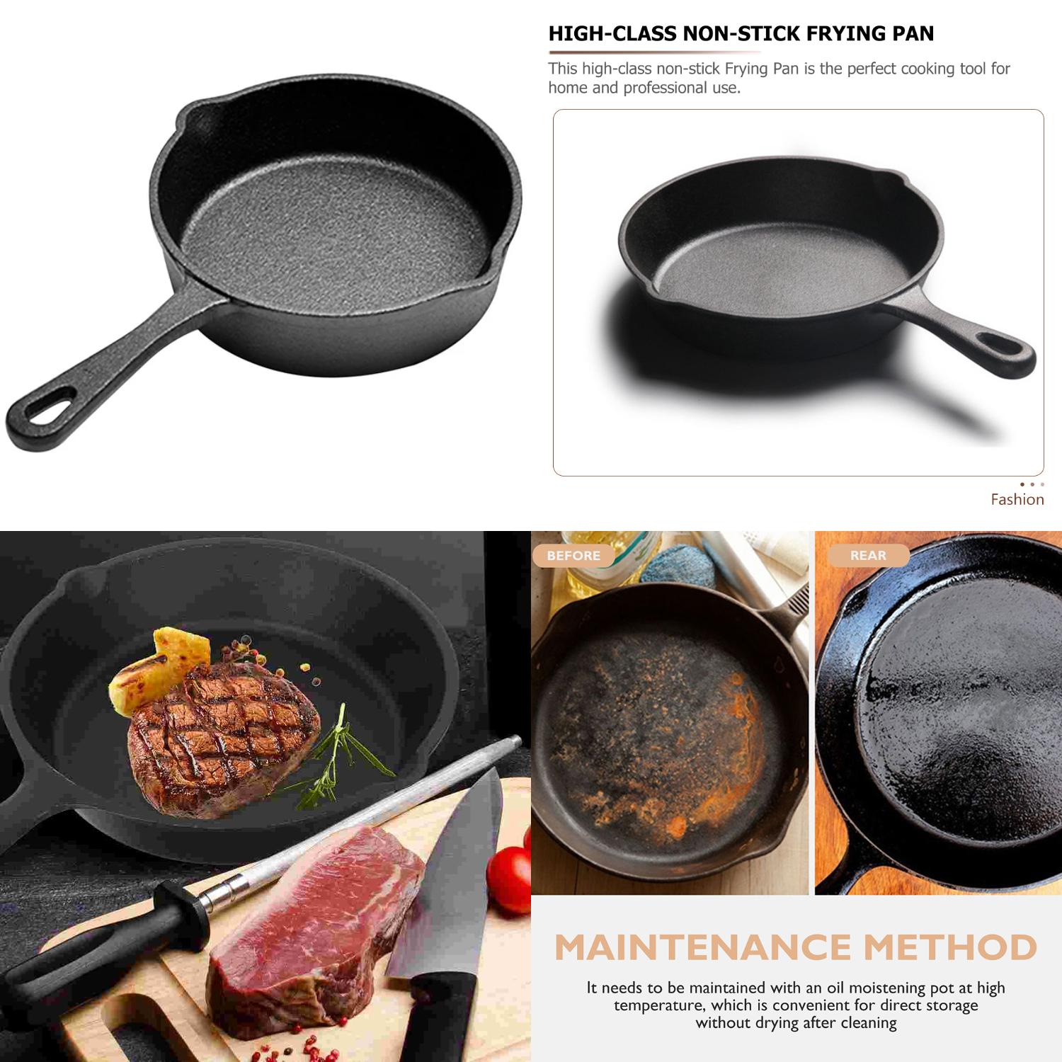 High Quality Durable Mini Enamel Cast Iron Saucepan Pan for Frying Steak Portable and