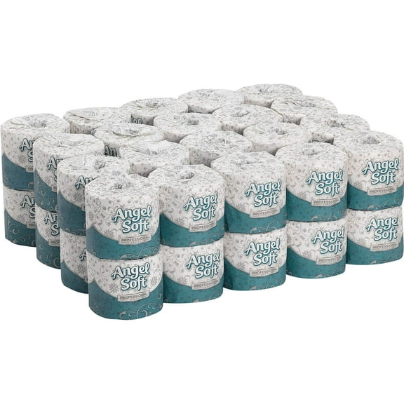Premium Embossed Bathroom Tissue, 2-Ply Durable Toilet Paper, 450 Sheets per Roll, 40 Rolls Bulk Pack, Commercial Use, White