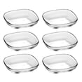 thumbnail image 1 of High Quality European Small Square Glass Plate S/6 5.5oz, 1 of 4