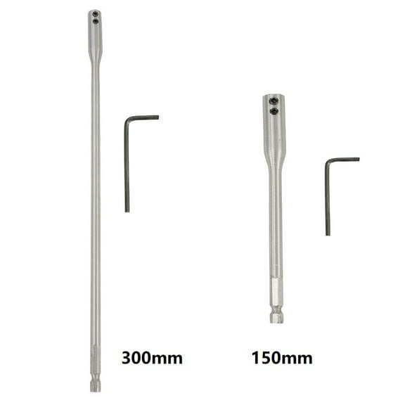High Quality Extension Rod High Carbon Steel Silver 150/300Mm 2Pcs/Set Drill Bit Extender Wrench Hss Hex Shank 300Mm Smile Home
