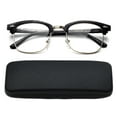 thumbnail image 1 of High Quality Fashion Reading Glasses for Men Retro Vintage Reading Glasses Horn Rimmed Half Frame Reading Glasses with Case, 1 of 4