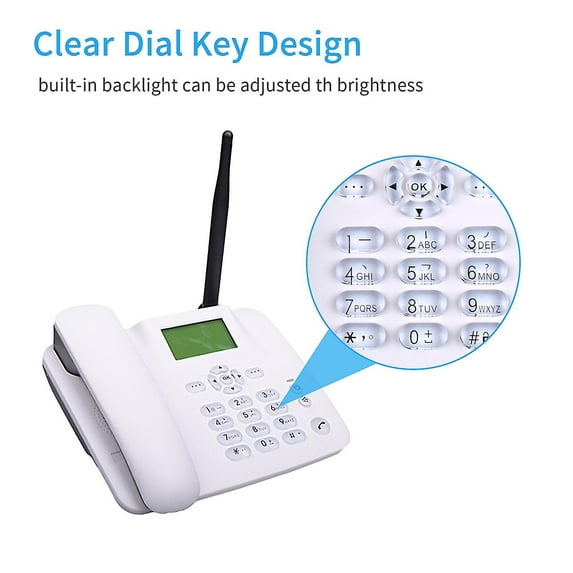 High Quality Fixed Wireless Phone 4g Desk Phone Support Gsm 850/900/1800/1900mhz Sim Card Cordless Telephone With Antenna Radio Clock