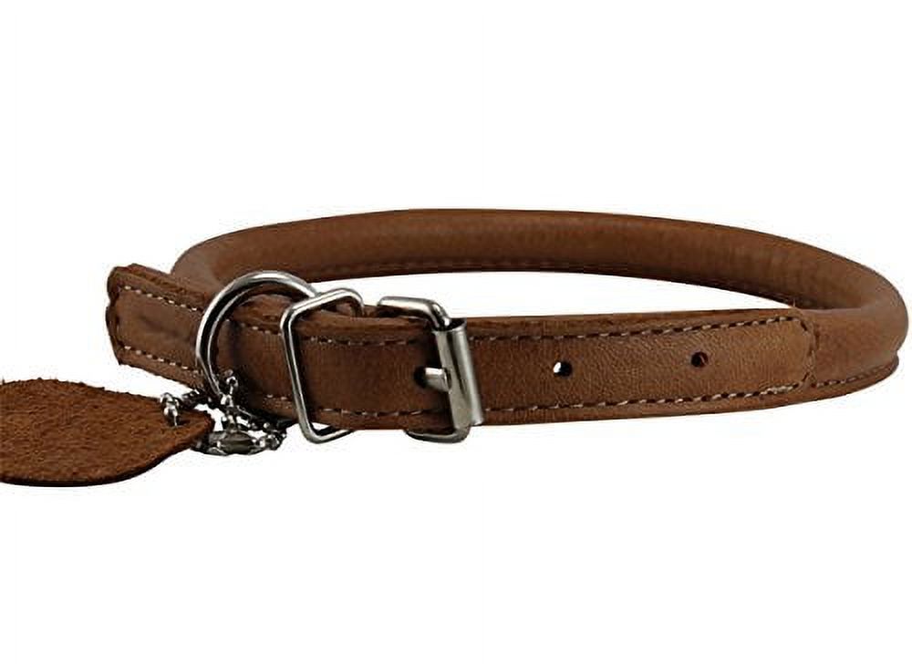 Genuine Leather Padded Dog Collar – 8-10 Inch Neck, For Yorkies, Puppies & XSmall Dogs