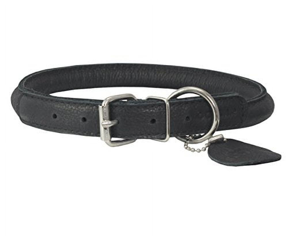 High Quality Genuine Leather Rolled Dog Collar Neck: 8"-11""; 3/8" Diam ...