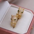 thumbnail image 1 of High Quality Gold Plated AAA Cubic Zircon Small Stud Earrings For Women Round Clear CZ Fashion Jewelry Earrings, 1 of 9