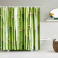 thumbnail image 1 of High Quality Green Bamboo Plant Printed Shower Curtain Waterproof Fabric Landscape Bath Curtains For Bathroom Decor With Hooks, 1 of 4