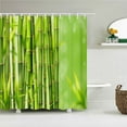 thumbnail image 1 of High Quality Green Bamboo Plant Printed Shower Curtain Waterproof Fabric Landscape Bath Curtains For Bathroom Decor With Hooks, 1 of 4