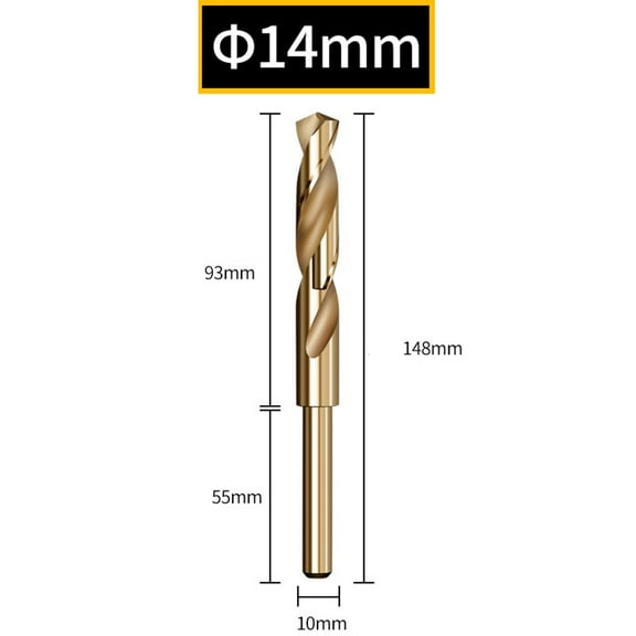 High-Quality HSS Cobalt Blacksmith Drill Bit with Reduced Shank, for
