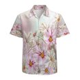 thumbnail image 1 of High Quality Hawaiian Shirts for Men Short Sleeve Aloha Beach Shirt Floral Summer Casual Button Down Shirts Blouses 26OCWM, 1 of 7