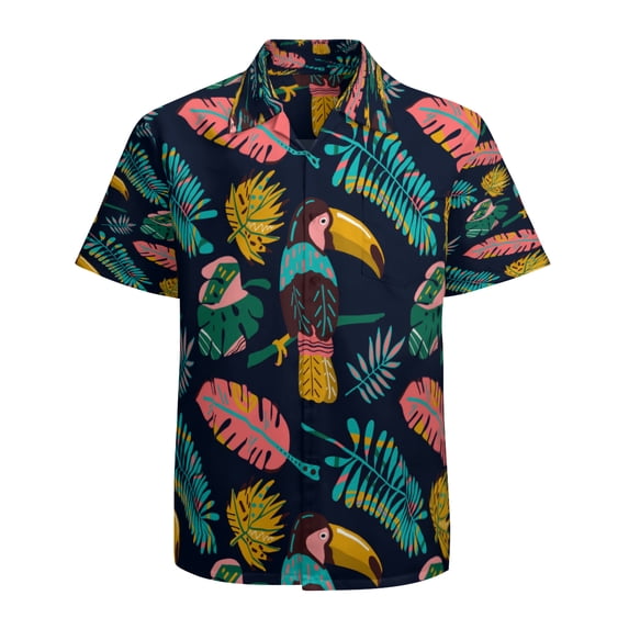High Quality Hawaiian Shirts for Men Short Sleeve Aloha Beach Shirt Floral Summer Casual Button Down Shirts Blouses 2BCVYK