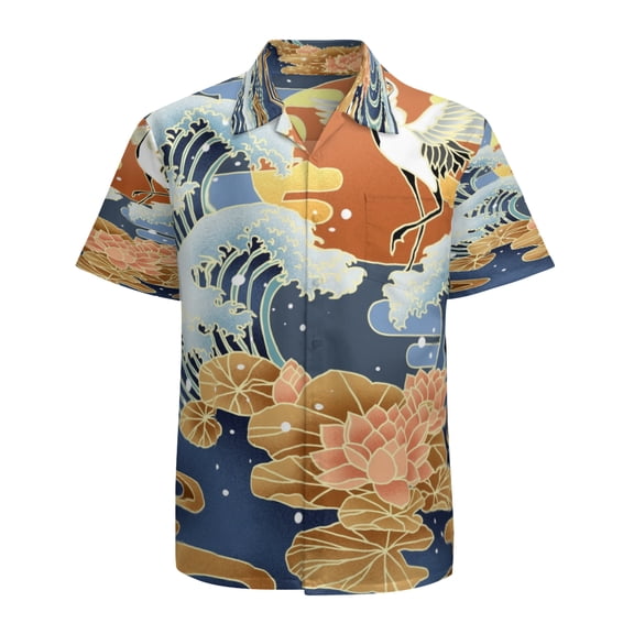 High Quality Hawaiian Shirts for Men Short Sleeve Aloha Beach Shirt Floral Summer Casual Button Down Shirts Blouses 2MAQFY