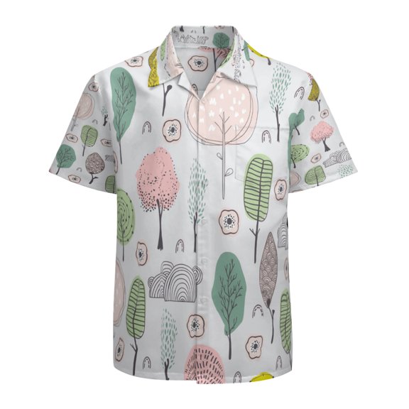 High Quality Hawaiian Shirts for Men Short Sleeve Aloha Beach Shirt Floral Summer Casual Button Down Shirts Blouses 2QLRVQ