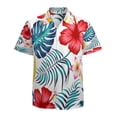 thumbnail image 1 of High Quality Hawaiian Shirts for Men Short Sleeve Aloha Beach Shirt Floral Summer Casual Button Down Shirts Blouses 34G5JS, 1 of 7