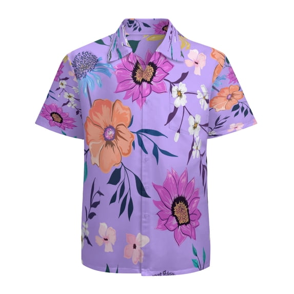 High Quality Hawaiian Shirts for Men Short Sleeve Aloha Beach Shirt Floral Summer Casual Button Down Shirts Blouses 362BZO