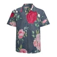 thumbnail image 1 of High Quality Hawaiian Shirts for Men Short Sleeve Aloha Beach Shirt Floral Summer Casual Button Down Shirts Blouses 3CLMKB, 1 of 7