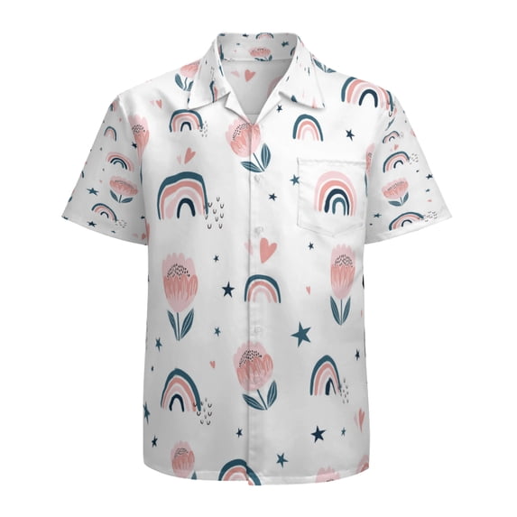 High Quality Hawaiian Shirts for Men Short Sleeve Aloha Beach Shirt Floral Summer Casual Button Down Shirts Blouses 52NA84
