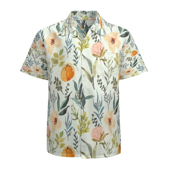High Quality Hawaiian Shirts for Men Short Sleeve Aloha Beach Shirt Floral Summer Casual Button Down Shirts Blouses 53AGDO