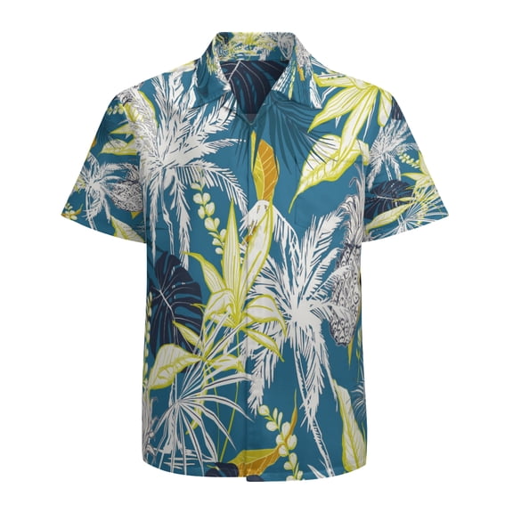 High Quality Hawaiian Shirts for Men Short Sleeve Aloha Beach Shirt Floral Summer Casual Button Down Shirts Blouses 55MRLR