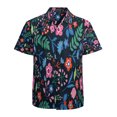thumbnail image 1 of High Quality Hawaiian Shirts for Men Short Sleeve Aloha Beach Shirt Floral Summer Casual Button Down Shirts Blouses 5B54RB, 1 of 7