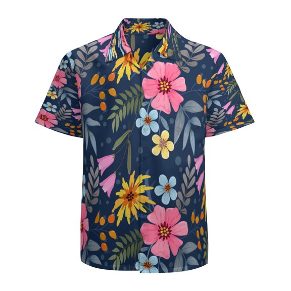 High Quality Hawaiian Shirts for Men Short Sleeve Aloha Beach Shirt Floral Summer Casual Button Down Shirts Blouses 5KPMSL