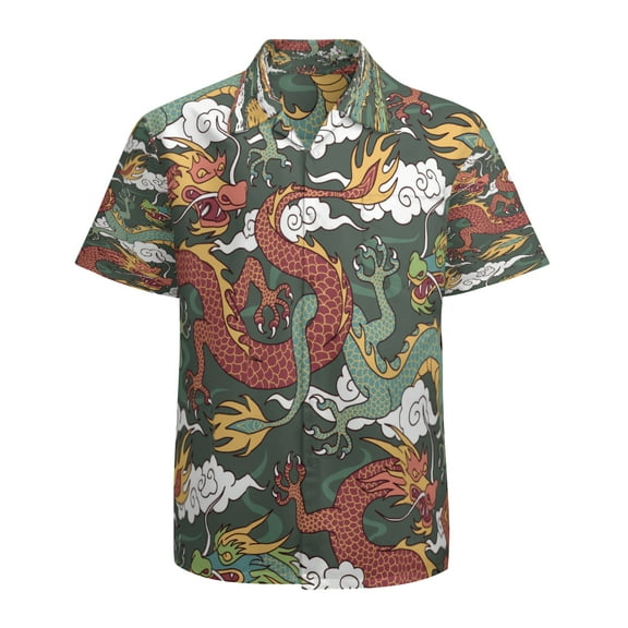 High Quality Hawaiian Shirts for Men Short Sleeve Aloha Beach Shirt Floral Summer Casual Button Down Shirts Blouses 5ML7JK