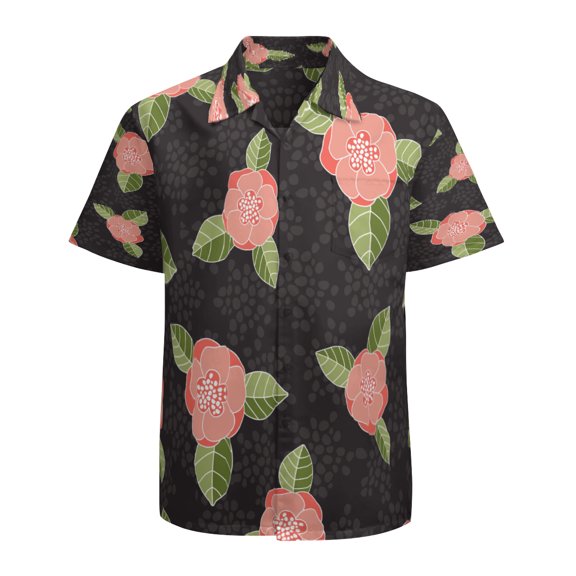 High Quality Hawaiian Shirts for Men Short Sleeve Aloha Beach Shirt Floral Summer Casual Button Down Shirts Blouses 6253PV