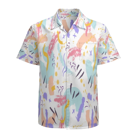 High Quality Hawaiian Shirts for Men Short Sleeve Aloha Beach Shirt Floral Summer Casual Button Down Shirts Blouses 69WMIR
