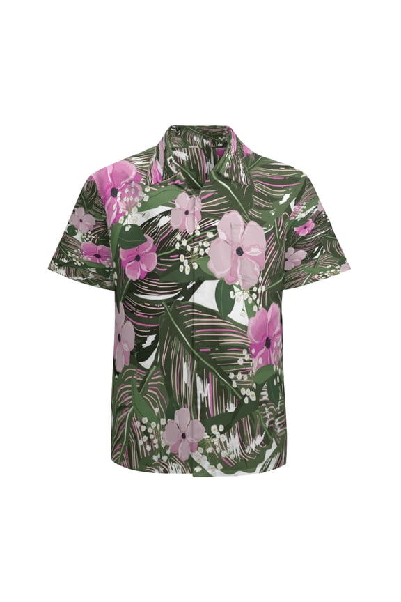 High Quality Hawaiian Shirts for Men Short Sleeve Aloha Beach Shirt Floral Summer Casual Button Down Shirts Blouses 77P54V