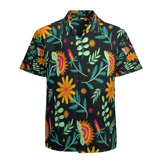 High Quality Hawaiian Shirts for Men Short Sleeve Aloha Beach Shirt Floral Summer Casual Button Down Shirts Blouses 7TK5PJ