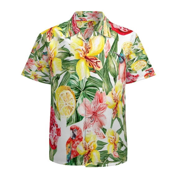 High Quality Hawaiian Shirts for Men Short Sleeve Aloha Beach Shirt Floral Summer Casual Button Down Shirts Blouses 7XWQHZ