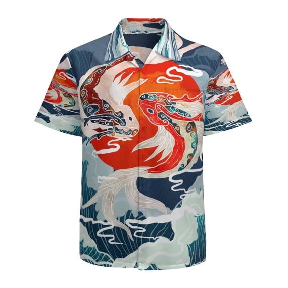 High Quality Hawaiian Shirts for Men Short Sleeve Aloha Beach Shirt Floral Summer Casual Button Down Shirts Blouses 8FLGD9